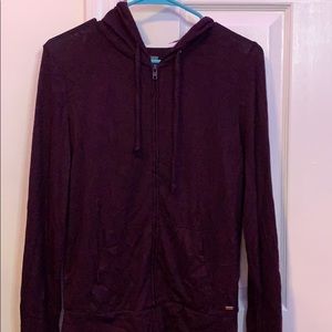 burgundy zip up